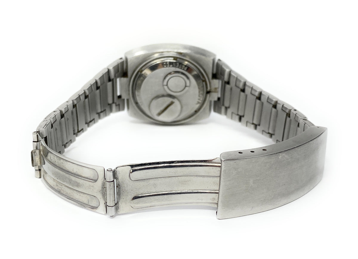 Bulova Accutron Spaceview TV Model MVT 214 # 7396 Men's S. Steel Watch 7.5 Wrist