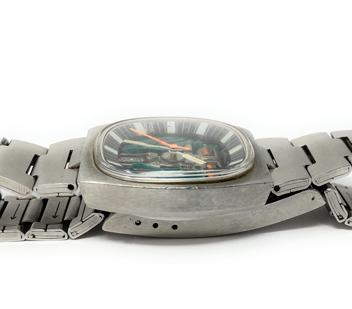 Bulova Accutron Spaceview TV Model MVT 214 # 7396 Men's S. Steel Watch 7.5 Wrist