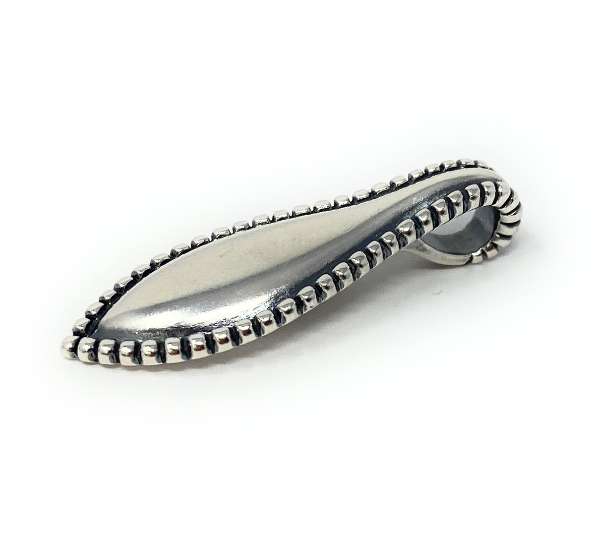 James Avery Retired 925 Beaded Edge Drop Pendant