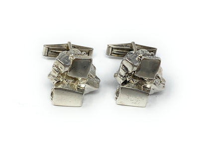 James Avery Retired Sterling Silver Nugget Cufflinks 19.7g