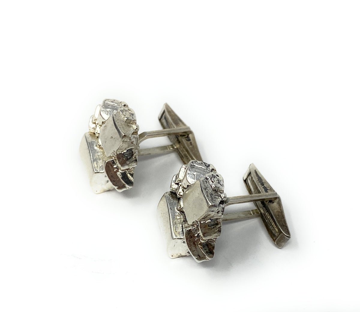 James Avery Retired Sterling Silver Nugget Cufflinks 19.7g