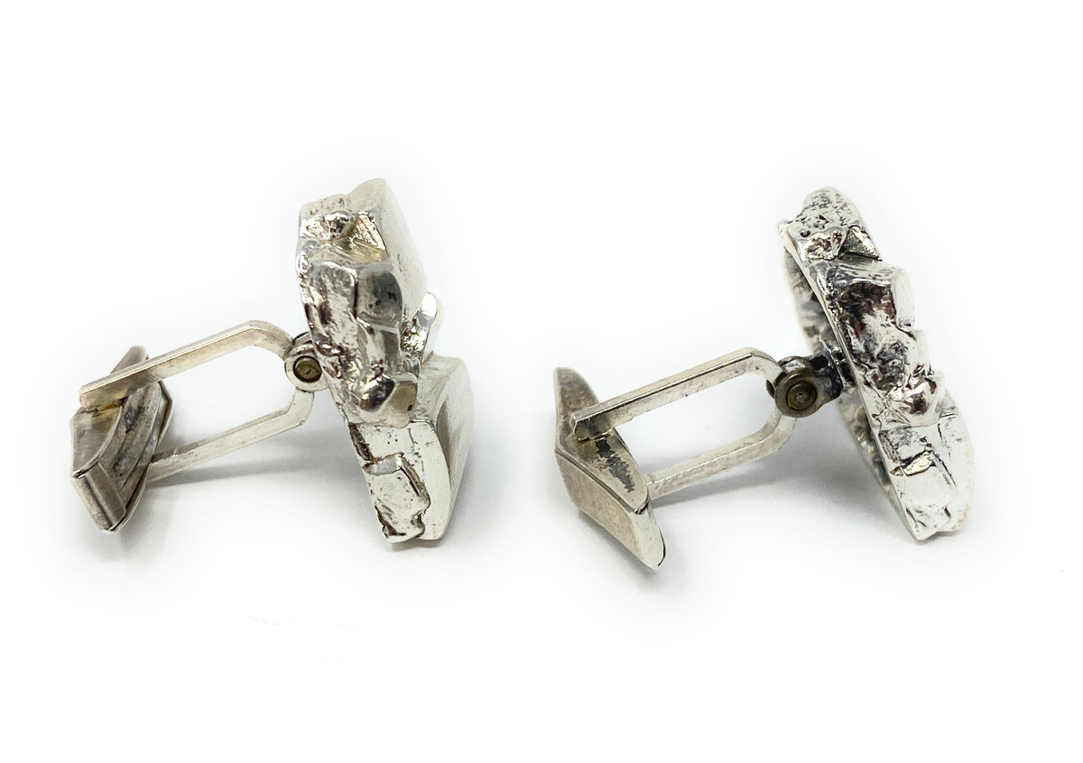 James Avery Retired Sterling Silver Nugget Cufflinks 19.7g