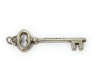 Tiffany & Co. Sterling Silver Oval Key Pendant Necklace 2in