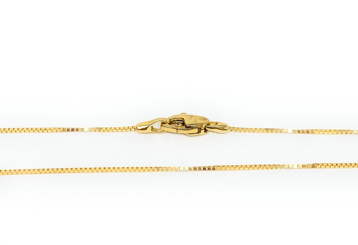 18k Box 16" Necklace 1.9g