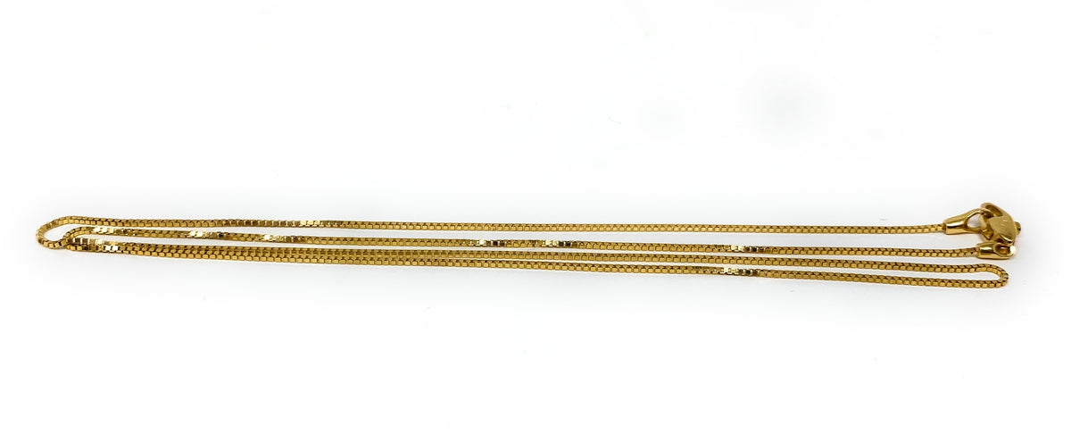 18k Box 16" Necklace 1.9g