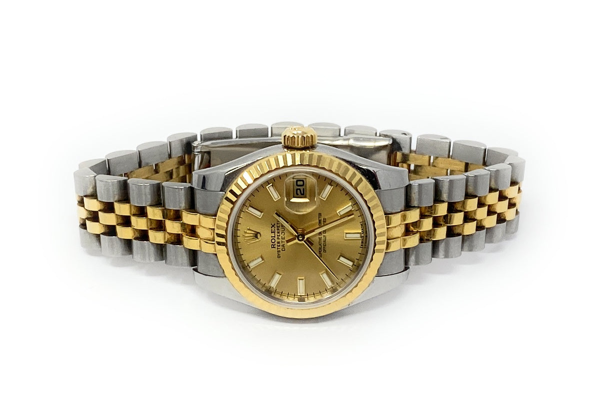 Rolex Oyster Perpetual Datejust Ladies Two Toned Watch 179173