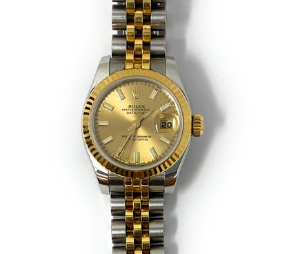 Rolex Oyster Perpetual Datejust Ladies Two Toned Watch 179173