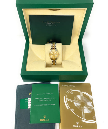 Rolex Oyster Perpetual Datejust Ladies Two Toned Watch 179173