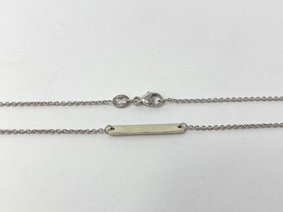 James Avery Sterling Silver Mini Bar Nameplate Necklace 18"