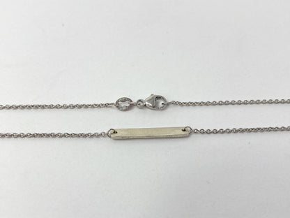 James Avery Sterling Silver Mini Bar Nameplate Necklace 18"