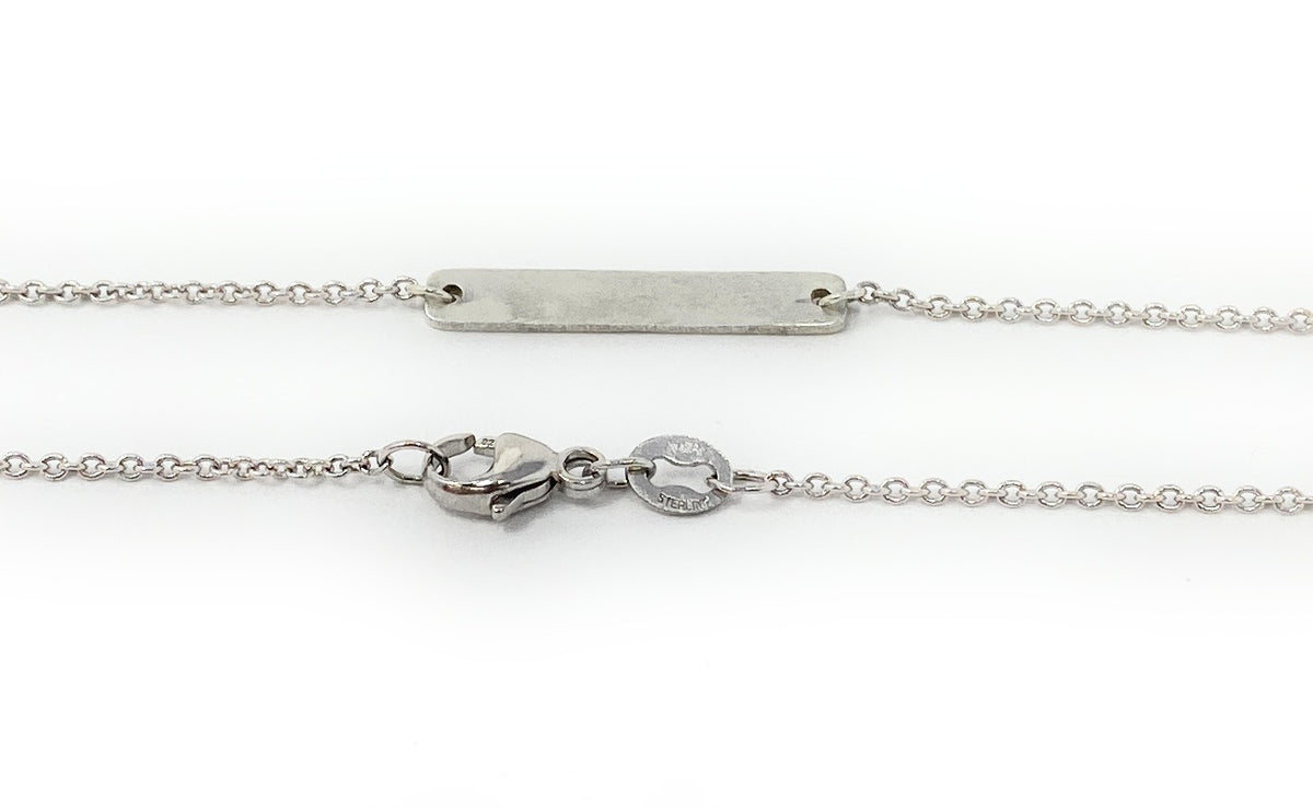 James Avery Sterling Silver Mini Bar Nameplate Necklace 18"