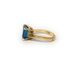 14K Blue Topaz Ring Size 7