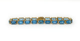 14k Blue Topaz Tennis Bracelet 10.9g
