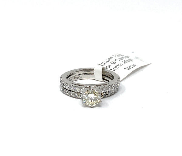 Platinum 7.3g Color G Center Stone .85pt 1tcw