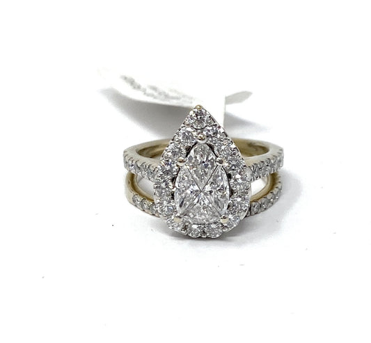 14k White Gold Set 4.5tcw VS Color F