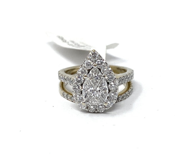 14k White Gold Set 4.5tcw VS Color F