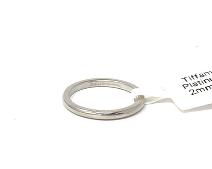 Tiffany & Co. Platinum Band 2mm Size 6.5