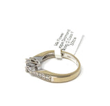 14k Flower Shape Diamond Ring I2 Color F .50tcw