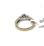 14k Flower Shape Diamond Ring I2 Color F .50tcw