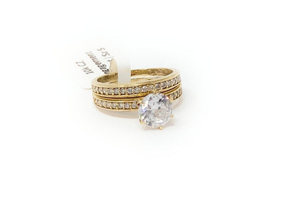 10k CZ Engagement Ring Set Size 5 | 3.5g