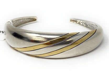Cartier Cuff Bangle Bracelet 18k & 925 Two Toned