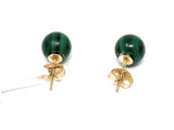 14k Green Stone Earrings 2.4g