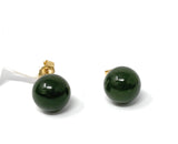 14k Green Pearl Earrings 2.1g