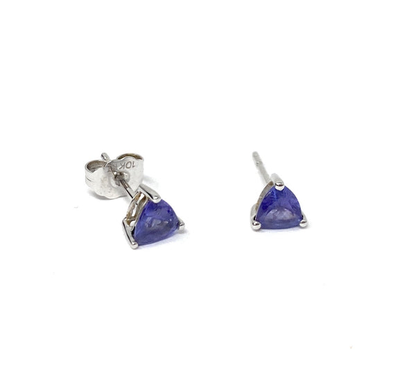10k Tanzanite Earrings Studs .8g