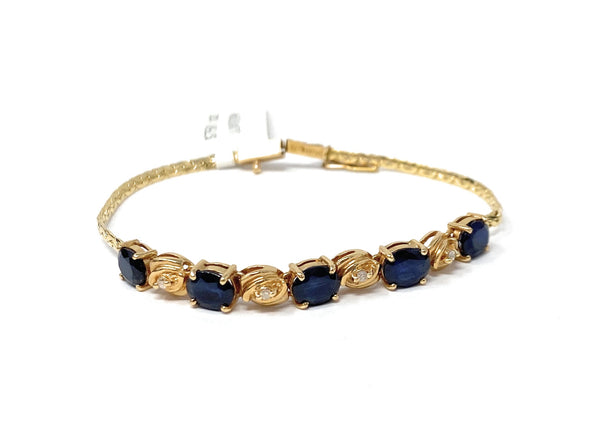 14k Sapphire Tennis Bracelet 5.5g