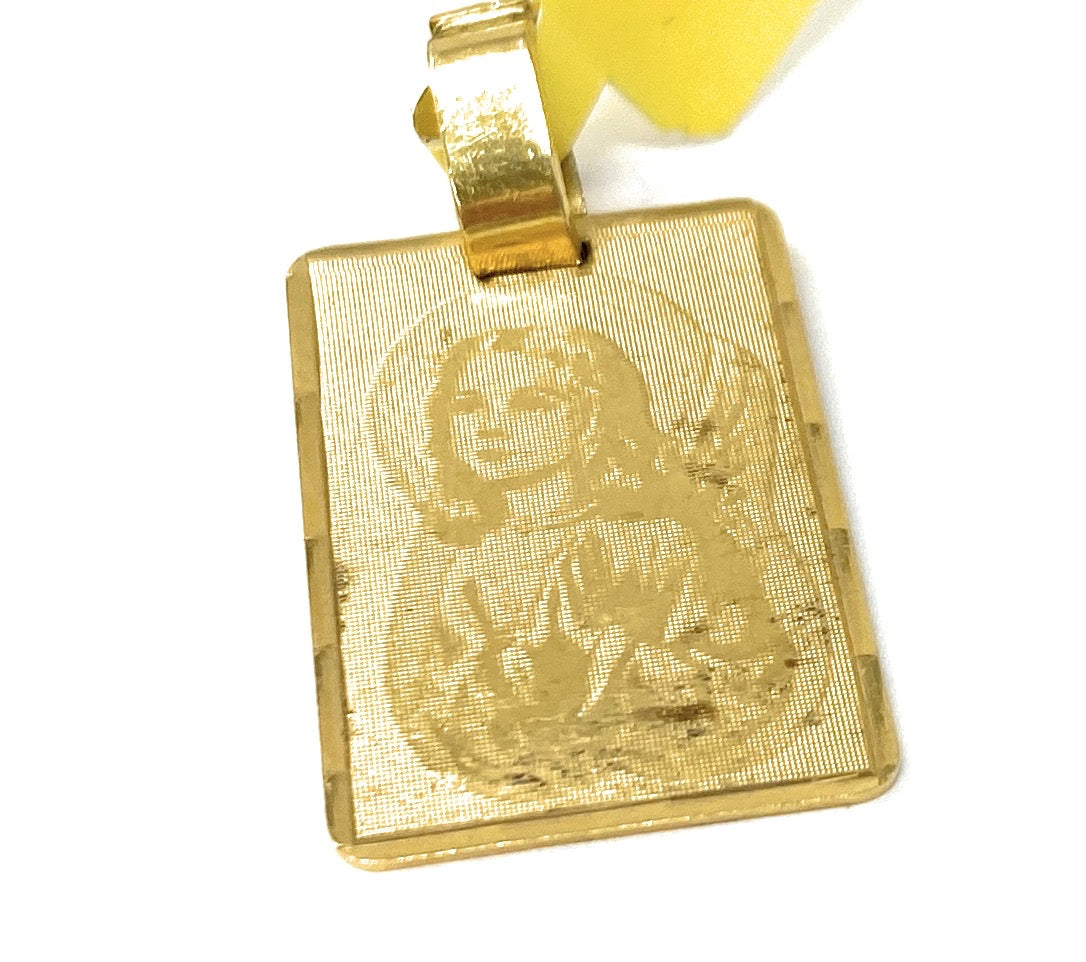 18k Square Pendant 5.4g