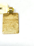 18k Square Pendant 5.4g