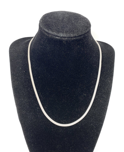 14k White Gold Mesh Necklace 18in | 13g