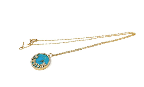 NOUSH GEMS 18k Necklace Blue Pendant | 5.9g