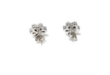 14k Flower Diamond Earrings 2tcw I1 E Color | 4.9g
