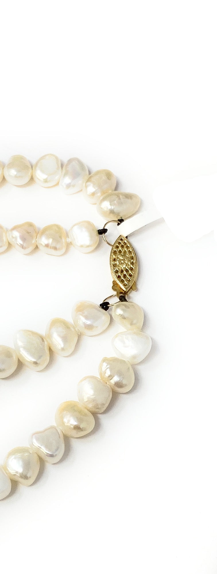 14k Clasp Pearl Multi-Strand Necklace 35in