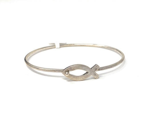 James Avery 925 Retired Ichthus Fish Hook Bracelet Size 6.5 - 7