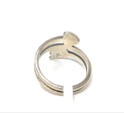James Avery 925 Heart & Arrow Spiral Ring Size 9