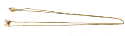 14k Diamond Pendant U Shaped Solitaire 1/10tcw I1-I2  H-I