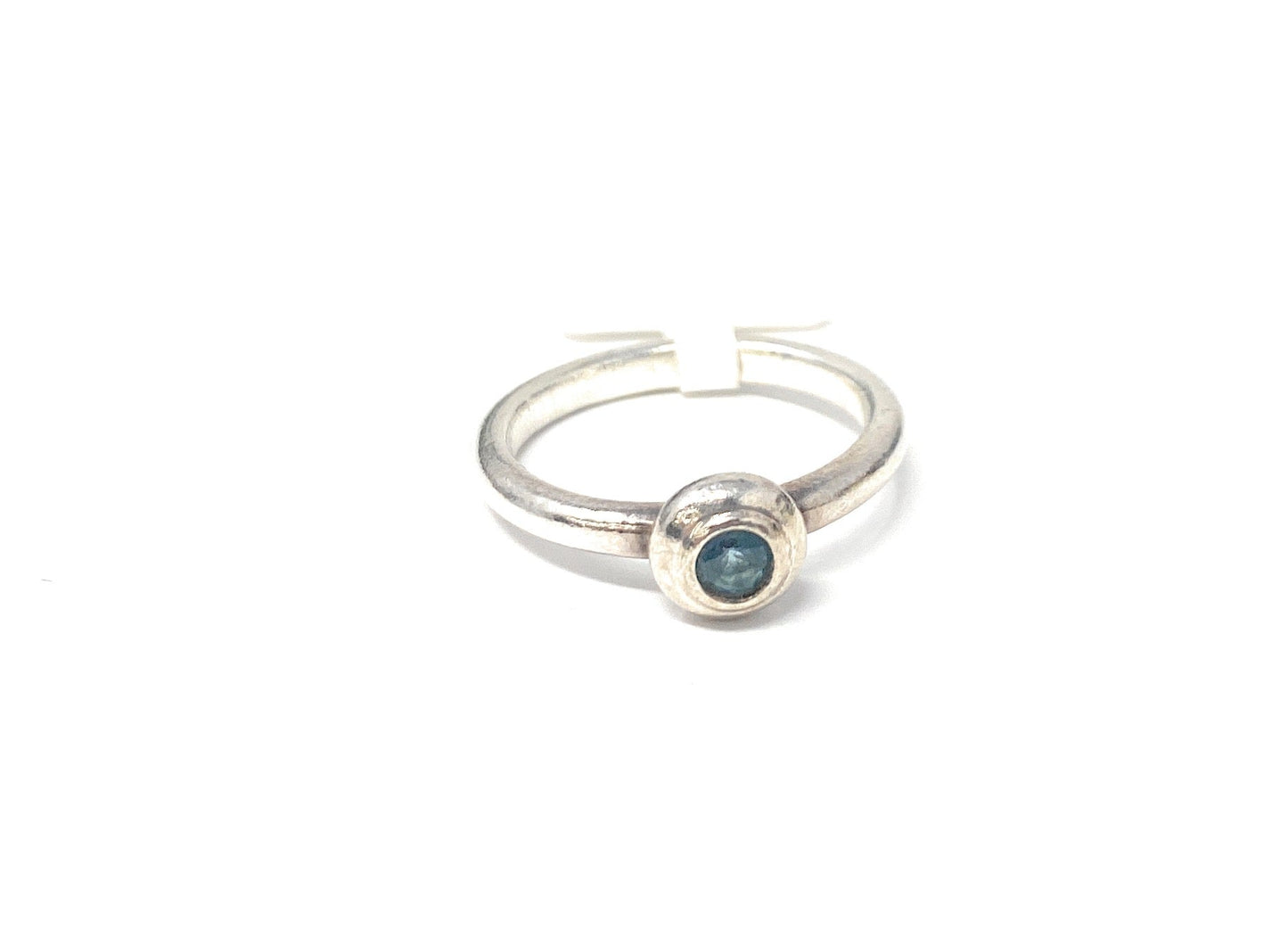 James Avery 925 December Birthstone Blue Zircon Ring
