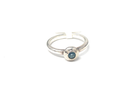 James Avery 925 December Birthstone Blue Zircon Ring