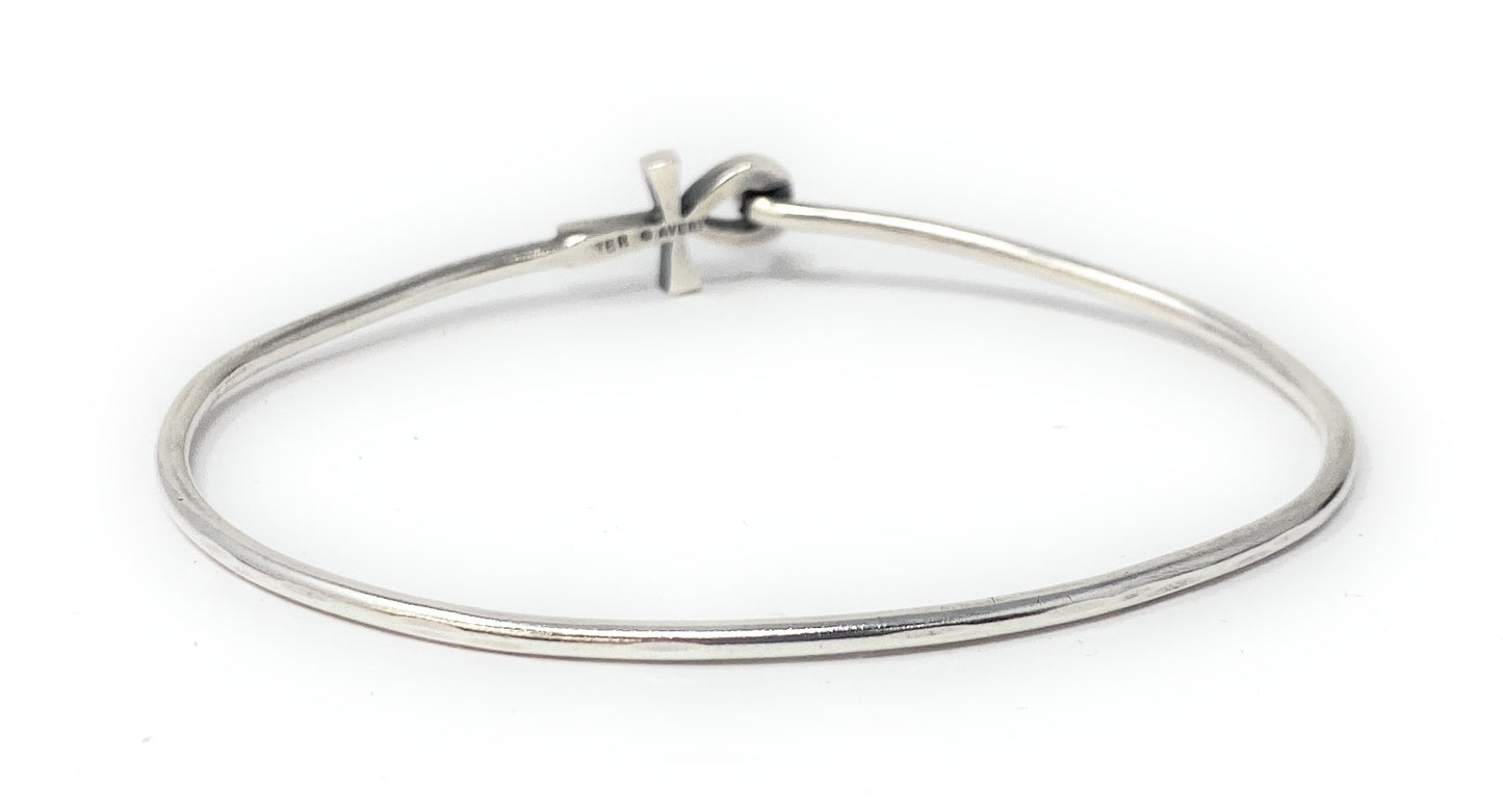 James Avery 925 Retired Ankh Hook-On Bracelet Size 7