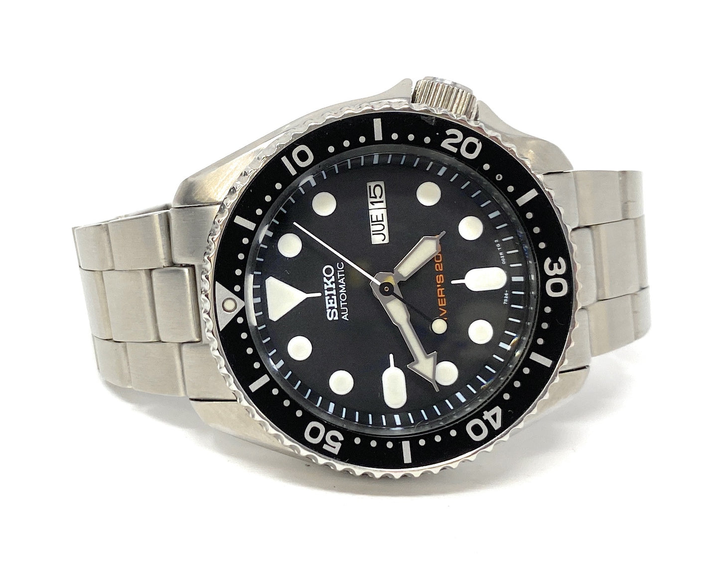 Seiko 7S26-0020 Automatic Diver's 200m Black Dial Model: SKX007J