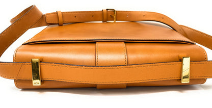 MCM Tracy Visetos Shoulder Bag in Cognac Leather