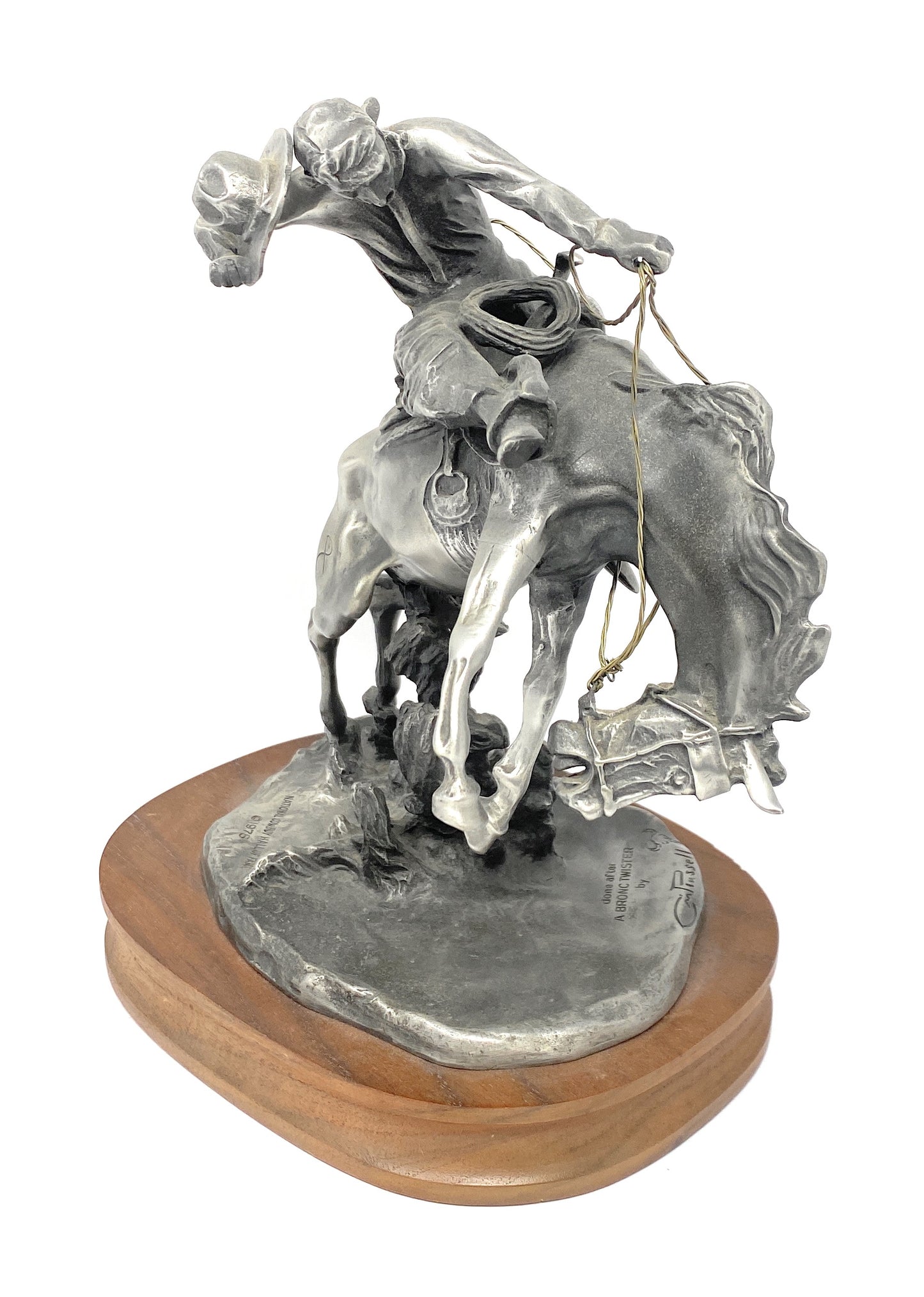 Sculpture of Saddle Bronc Rider "done after A Bronc Twister" 1978