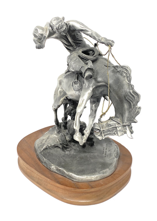 Sculpture of Saddle Bronc Rider "done after A Bronc Twister" 1978