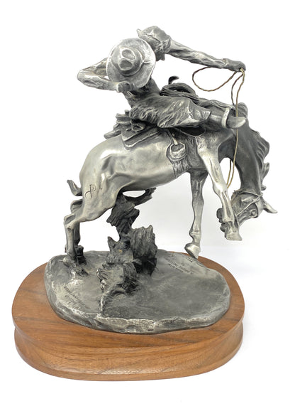 Sculpture of Saddle Bronc Rider "done after A Bronc Twister" 1978