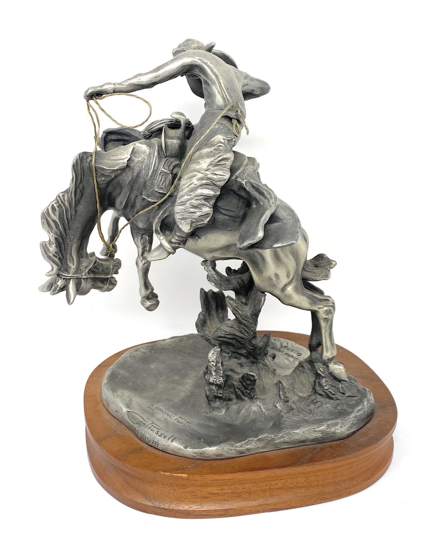 Sculpture of Saddle Bronc Rider "done after A Bronc Twister" 1978