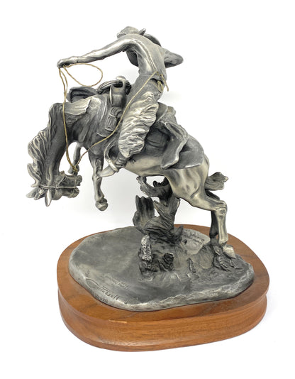 Sculpture of Saddle Bronc Rider "done after A Bronc Twister" 1978