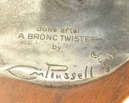 Sculpture of Saddle Bronc Rider "done after A Bronc Twister" 1978