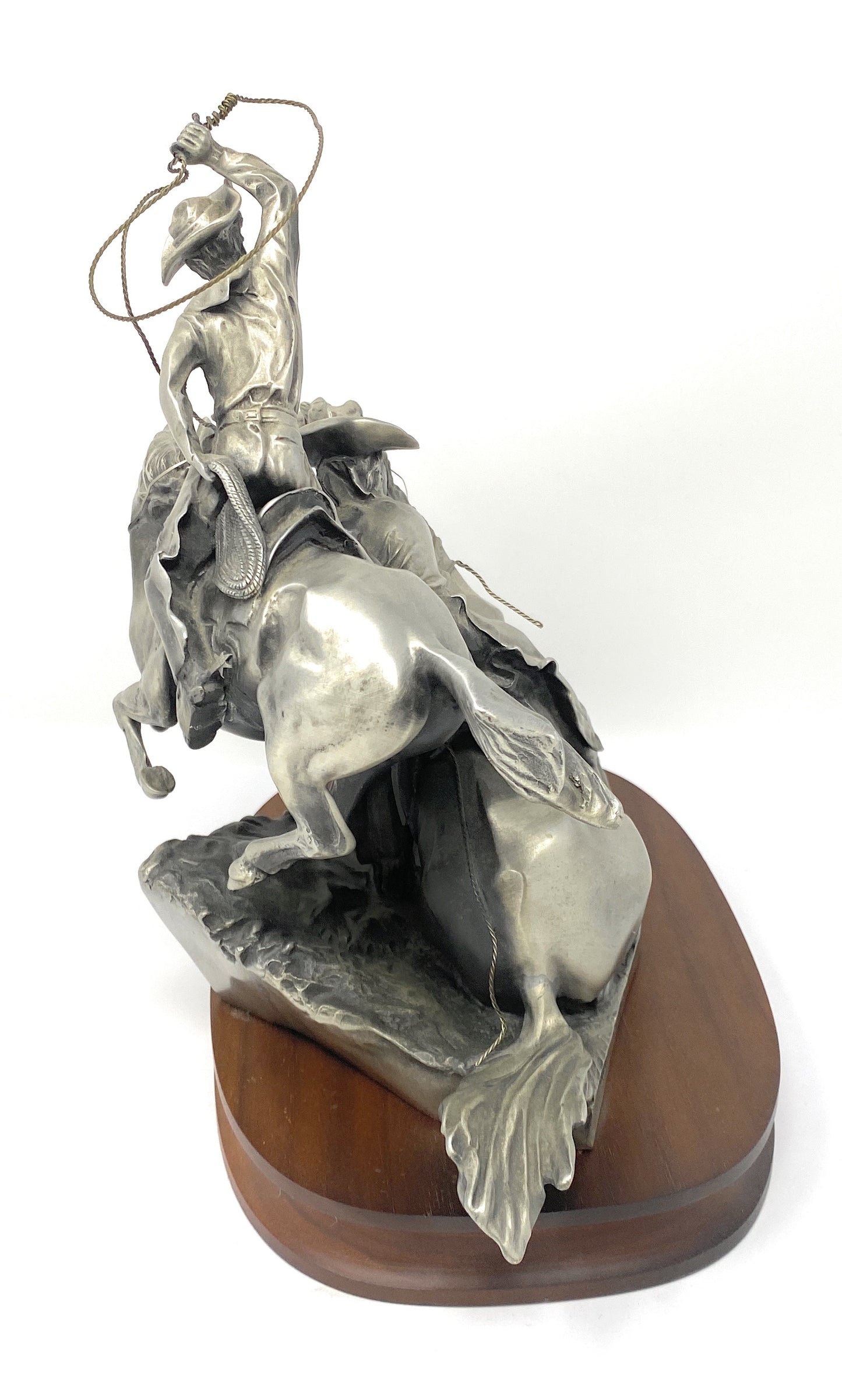 Sculpture of "Lassoing Wild Horses" 1980 by Solon Borglum
